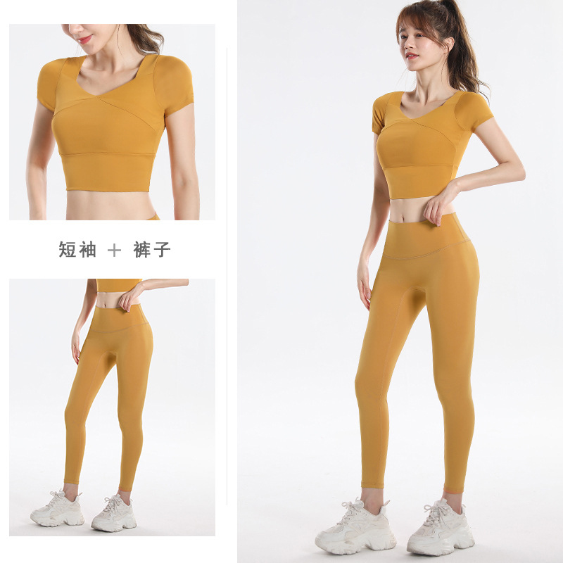 Quick Dry Set Sports Top With  - Yoga Fitness Top review and price