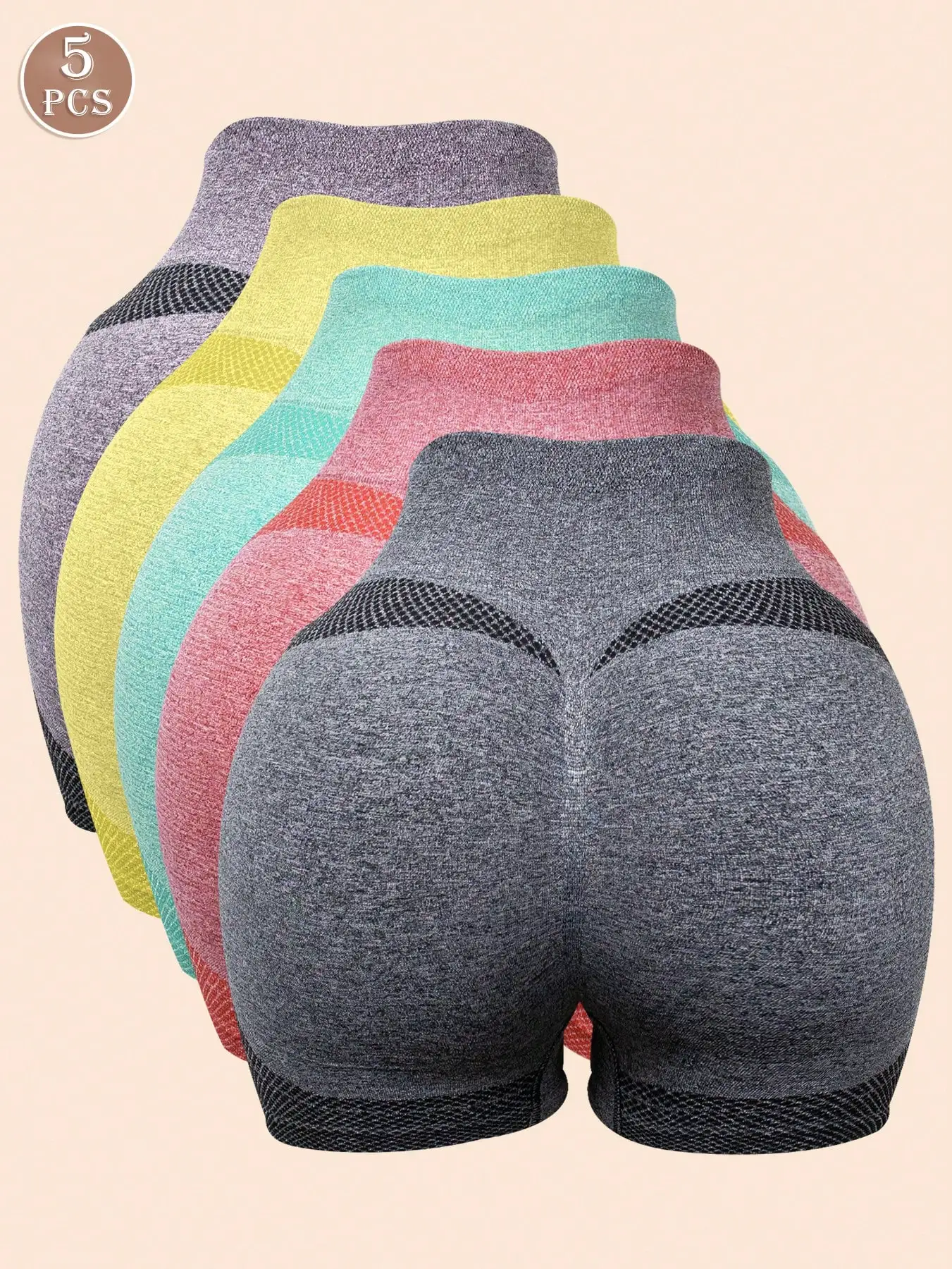 [Seamless Yoga Shorts] 5pcs Hi - Yoga Fitness Top review and price