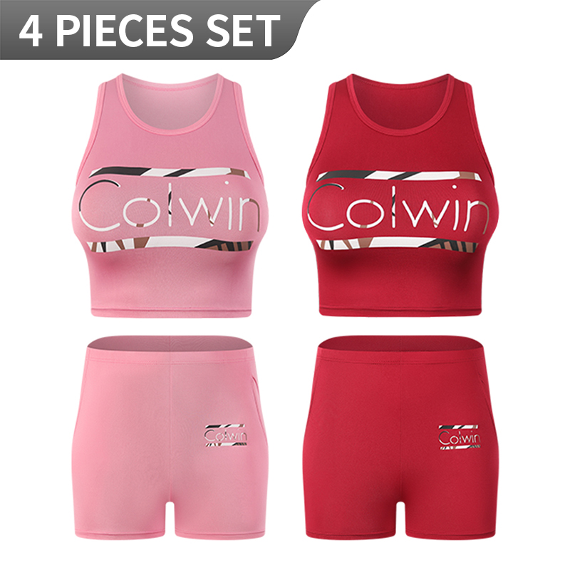 4-Piece Women's Vest Set Slim  - Fitness Yoga Youth review and price