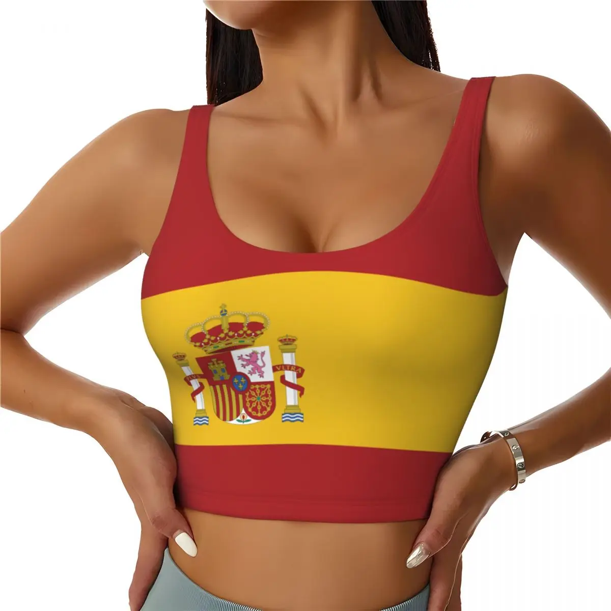 Spain Flag Basic Tops Women Sa - Yoga Fitness Top review and price