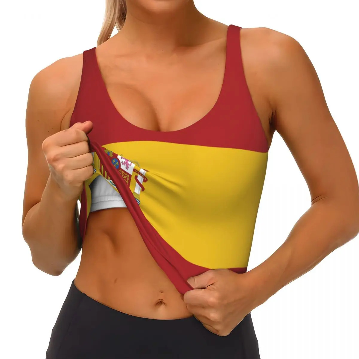 Spain Flag Basic Tops Women Sa - Yoga Fitness Top review and price