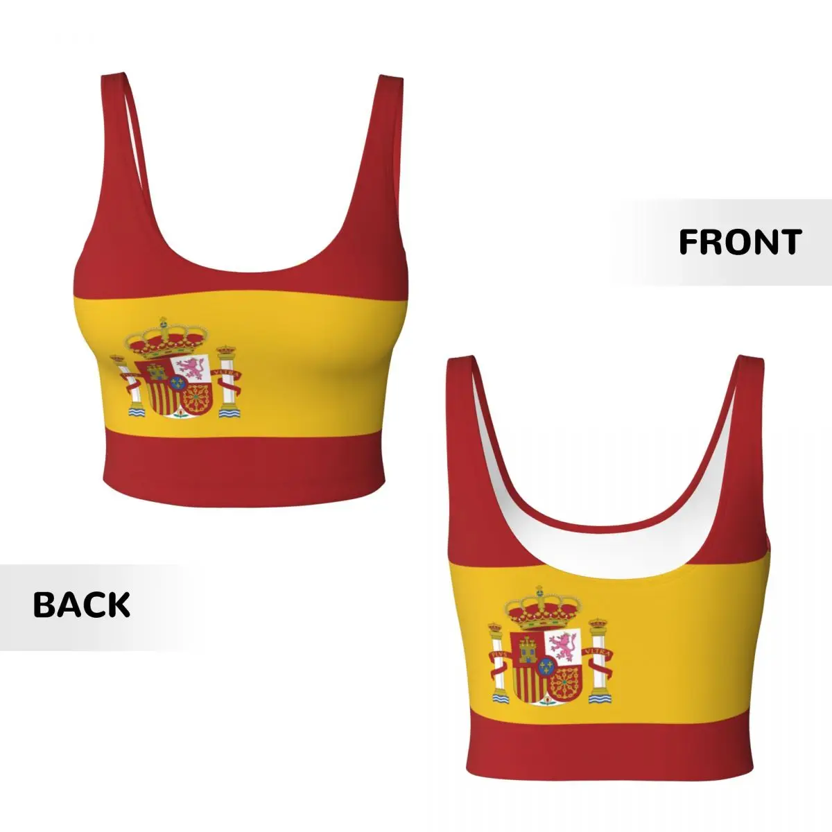 Spain Flag Basic Tops Women Sa - Yoga Fitness Top review and price