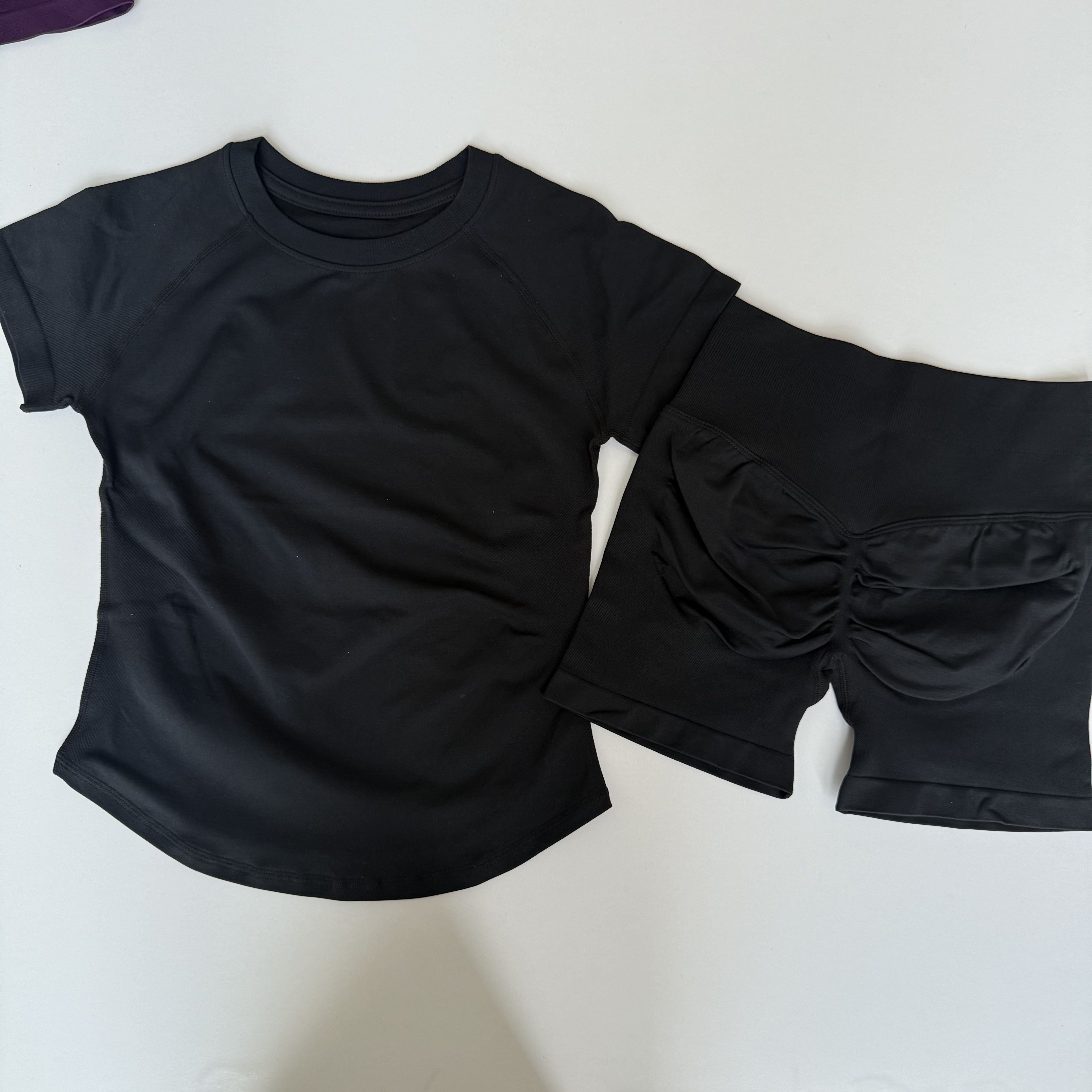 2 Pieces Sports Sets Short Sle - Yoga Fitness Top review and price