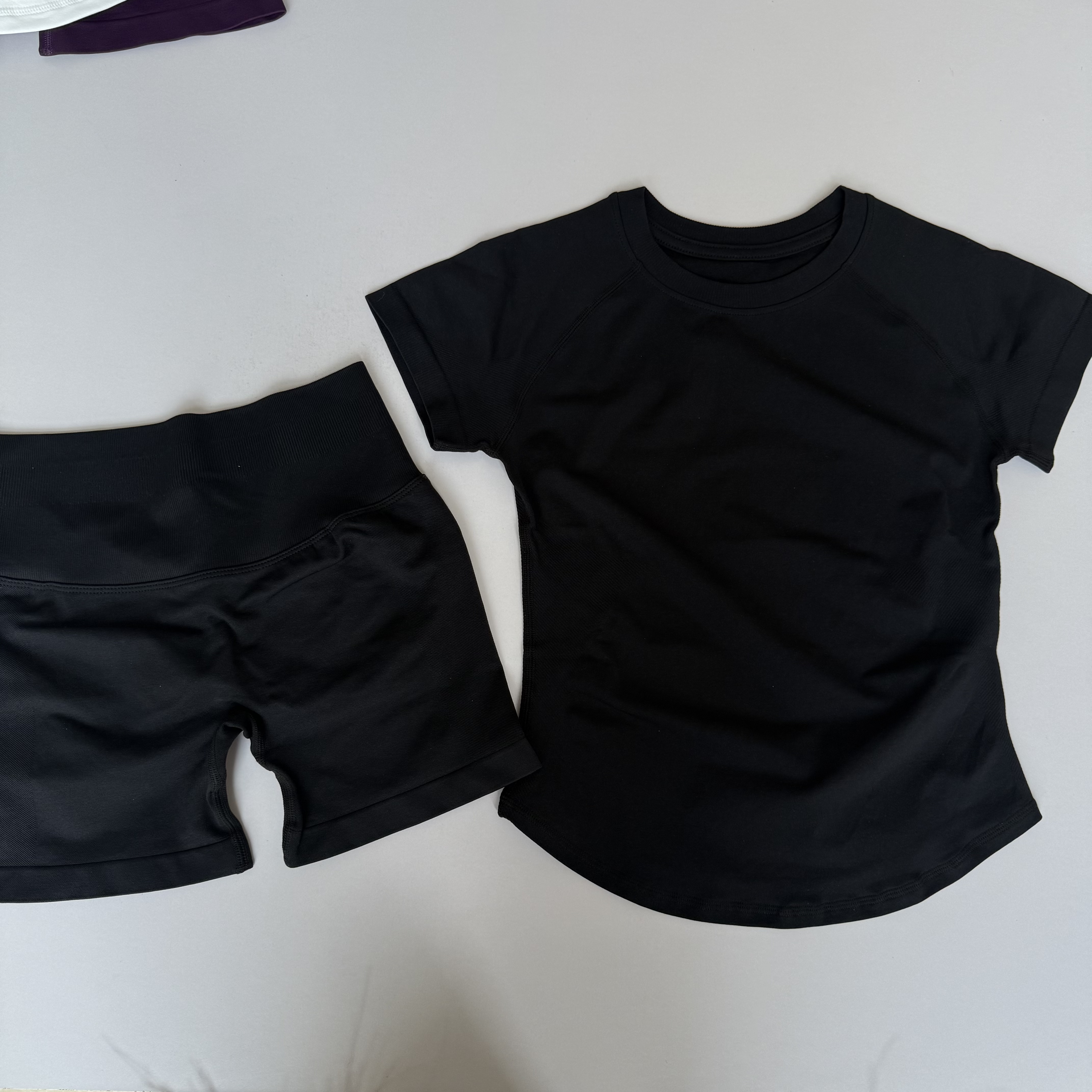 2 Pieces Sports Sets Short Sle - Yoga Fitness Top review and price