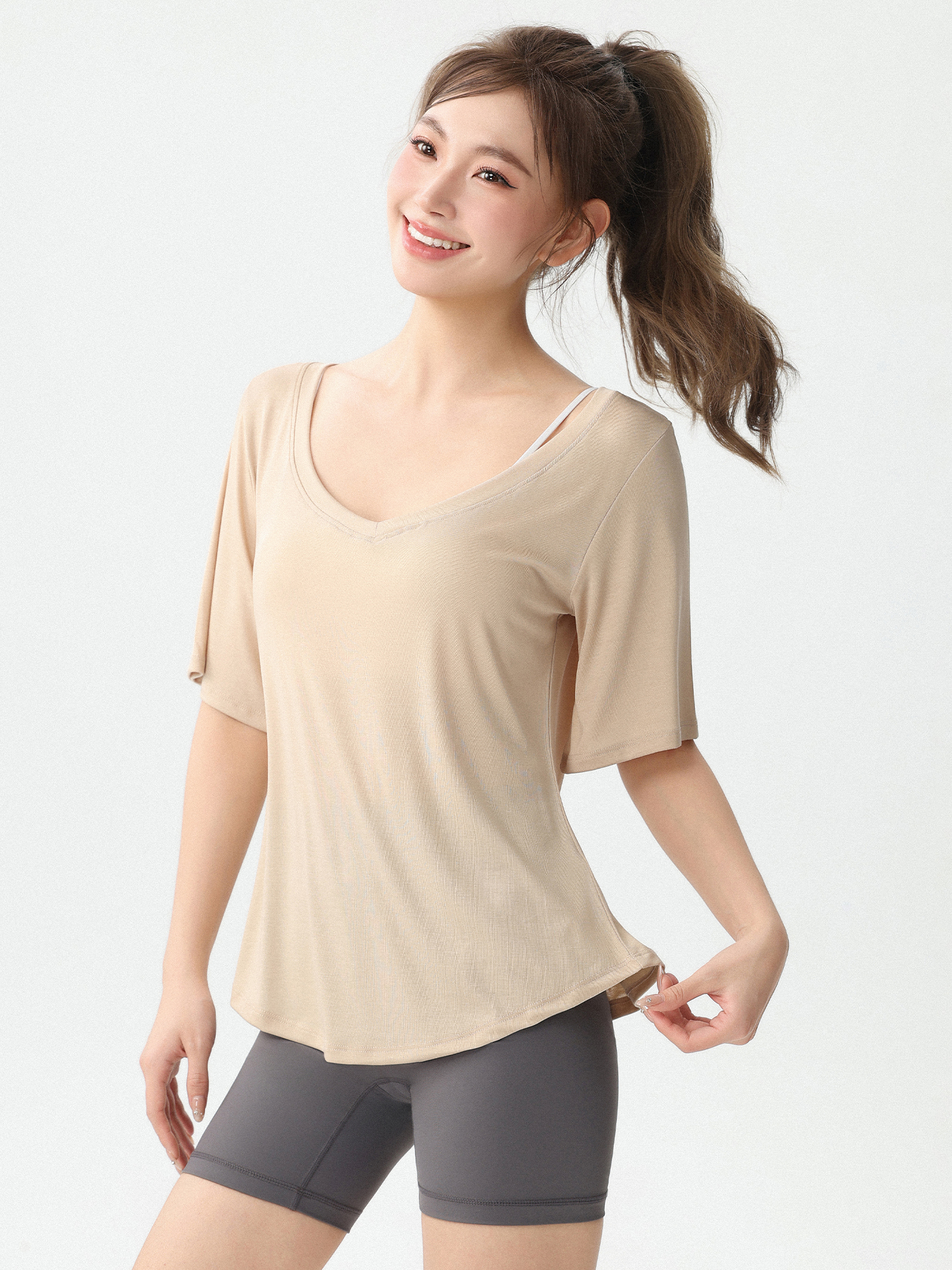 New Loose Women's Yoga Wear V- - Yoga Fitness Top review and price